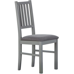 SET 2 SEDIE DA PRANZO LUZERNA 42x47x95H STRUTTURA IN FAGGIO PINO MASSELLO E SEDUTA IMBOTTITA COLORE GRIGIO