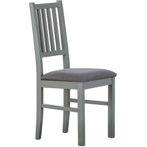 SET 2 SEDIE DA PRANZO LUZERNA 42x47x95H STRUTTURA IN FAGGIO PINO MASSELLO E SEDUTA IMBOTTITA COLORE GRIGIO