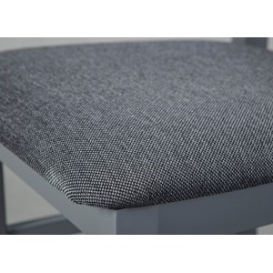 SET 2 SEDIE DA PRANZO LUZERNA 42x47x95H STRUTTURA IN FAGGIO PINO MASSELLO E SEDUTA IMBOTTITA COLORE GRIGIO