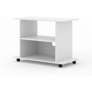 Mobile TV basso con ruote Yogi Cm 80 x 40 x 60H colore Bianco