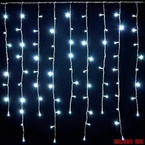 TENDA LUMINOSA DI NATALE LED 160 LUCI BIANCO PER INTERNO ESTERNO 24V 200X90 CM