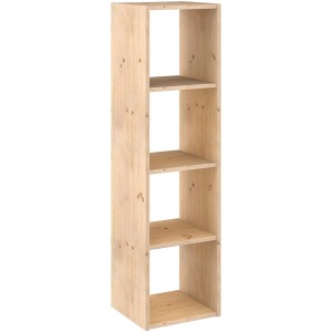 SCAFFALE NEGOZIO CASA KIT CUBO 4 P. DINAMIC CM.33x36x140H LEGNO CHIARO