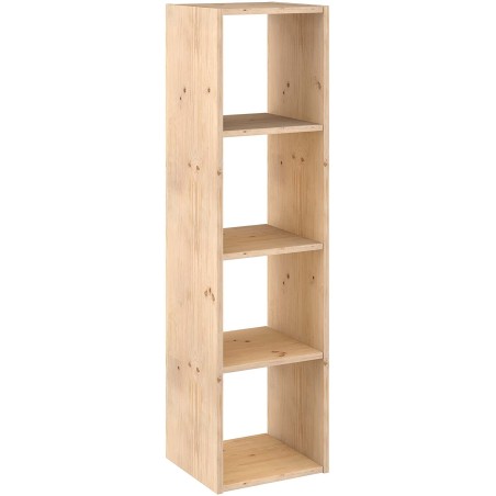 SCAFFALE NEGOZIO CASA KIT CUBO 4 P. DINAMIC CM.33x36x140H LEGNO CHIARO