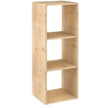 SCAFFALE NEGOZIO CASA KIT CUBO 3 P. DINAMIC CM.33x36x105H LEGNO CHIARO