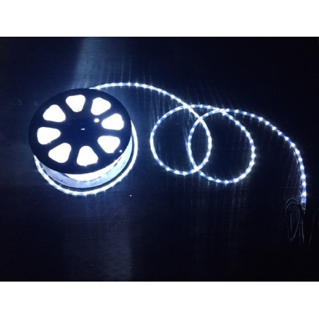 TUBO LED LUMINOSO 50 MT PER ESTERNO BIANCO CON KIT LUCI NATALE ADDOBBI NATALIZI PRESEPE
