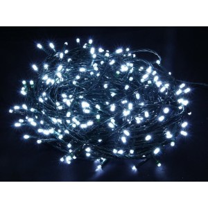 CATENA LUMINOSA NATALE 50MT 1.000 LED STRINGA IP44 BIANCO FREDDO