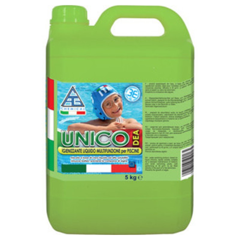 CLORO MLIQUIDO ULTIFUNZIONE PER PISCINA KG. 5 UNICO CLORO MLIQUIDO ULTIFUNZIONE PER PISCINA KG. 5 UNICO