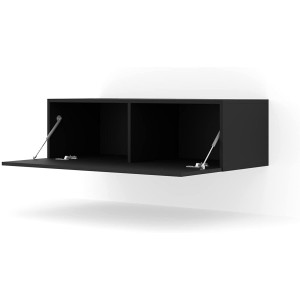 MOBILE TV PORTA TV STAND TV SOGGIORNO BINGO 100x40x30cm NERO OPACO