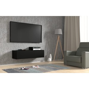 MOBILE TV PORTA TV STAND TV SOGGIORNO BINGO 120x40x30cm NERO OPACO