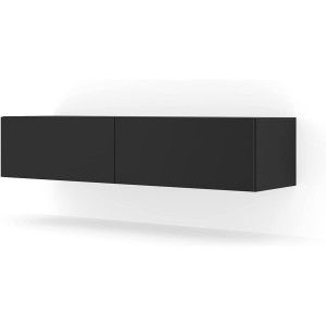 MOBILE TV PORTA TV STAND TV SOGGIORNO BINGO 140x40x30cm NERO OPACO
