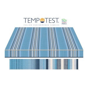 Tenda da sole con tessuto TEMPOTEST ITALIA 350x260 Cm colore Celeste Striato a Bracci retrattili