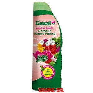 GESAL CONCIME GERANI E PIANTE FIORITE LIQUIDO ML.1000 CONF.12 PEZZI