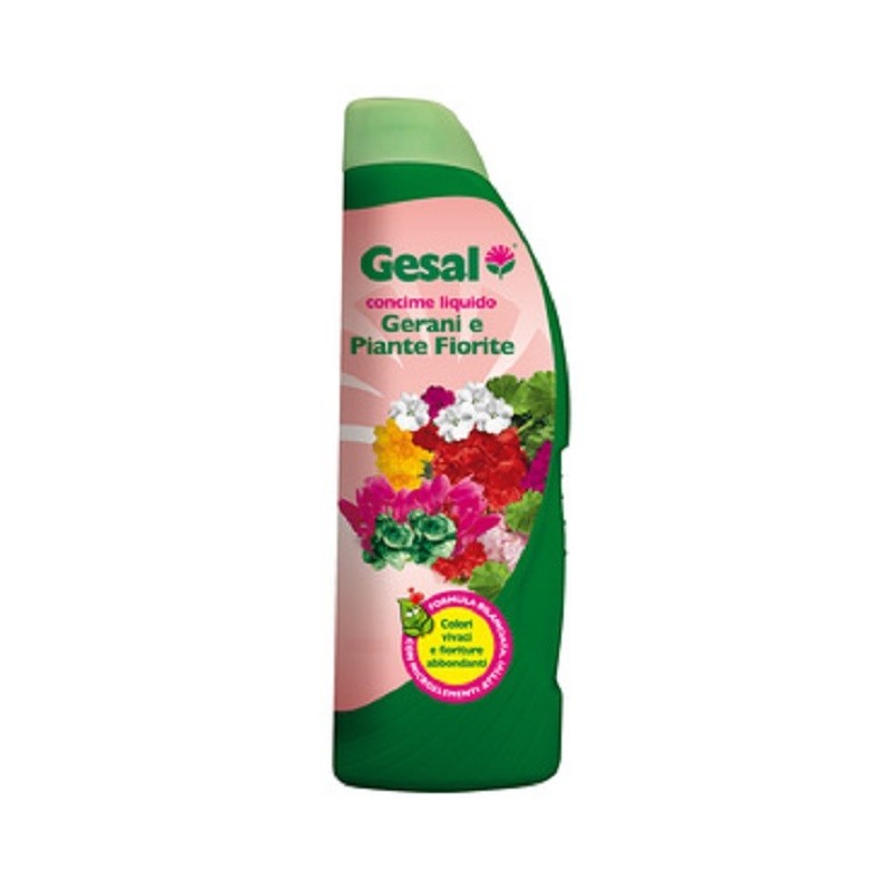 GESAL CONCIME GERANI E PIANTE FIORITE LIQUIDO ML.1000 CONF.12 PEZZI GESAL CONCIME GERANI E PIANTE FIORITE LIQUIDO ML.1000 CONF.12 PEZZI