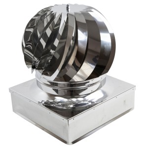 FUMAIOLO CAPPELLOTTO GIREVOLE TURBO INOX QUADRO CM.22X22 COMIGNOLO TUBO STUFA