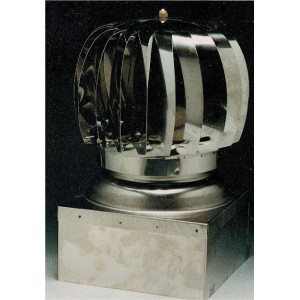 FUMAIOLO CAPPELLOTTO GIREVOLE TURBO INOX QUADRO CM.30X30 COMIGNOLO TUBO STUFA