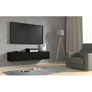 MOBILE  PORTA TV SOGGIORNO BINGO 160x40x30 NERO OPACO