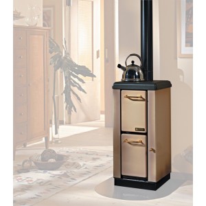 STUFA A LEGNA KW 4 MIGNON CAPPUCCINO 115 m³ NORDICA EXTRAFLAME