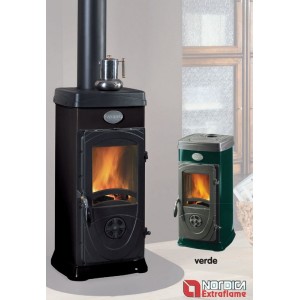 STUFA A LEGNA KW 5 SUPER JUNIOR VERDE 143 m³ NORDICA EXTRAFLAME