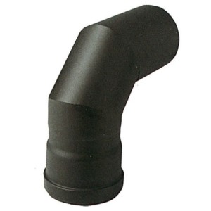 SAVE GOMITO PER STUFA A PELLET 90 CHIUSO PORCELLANATO NERO OPACO MM.1,2 D.12 MF SENZA GUARNIZIONE