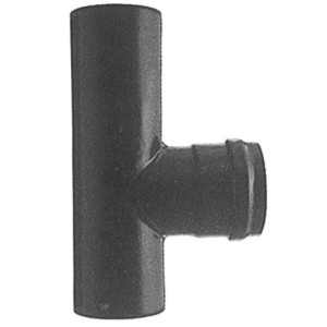Raccordo a T tubo stufa pellet porcellanato nero opaco D.8 MF senza guarnizione