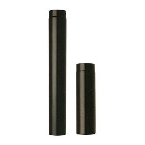 TUBO PER STUFA D.12X100 PORCELLANATO PESANTE NERO OPACO MM.1,2