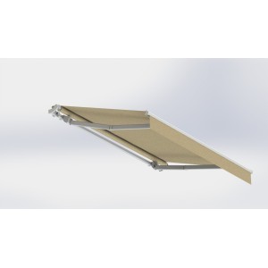 Tenda da sole con tessuto TEMPOTEST ITALIA 400X260 Cm  colore Blu Rigato a Bracci retrattili