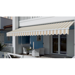 Tenda da sole con tessuto TEMPOTEST ITALIA 400X260 Cm  colore Blu Rigato a Bracci retrattili