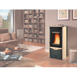 TERMOSTUFA PELLET NORDICA EXTRAFLAME mod. DUCHESSA IDRO STEEL 13 kW PERGAMENA