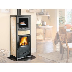 STUFA A LEGNA NORDICA ROSSELLA PLUS CON FORNO 8 kW 229 m³ PERGAMENA
