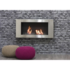 STUFA CAMINO CAMINETTO A BIOETANOLO MOD.LONG 3,5 kW CM.95X16X54H