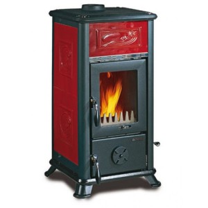 STUFA A LEGNA KW 6,8 DORELLA L8 195 M³ NORDICA EXTRAFLAME BORDEAUX