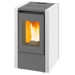 STUFA A PELLET 5,8 KW KING 60 COLORE BIANCO MADE ITALY