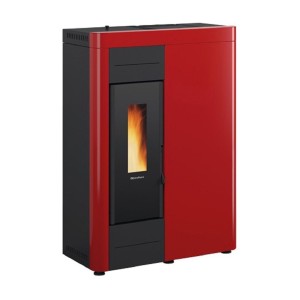 TERMOSTUFA STUFA PELLET 15,50 KW VIRNA IDRO BORDEAUX NORDICA EXTRAFLAME