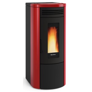 TERMOSTUFA STUFA PELLET 18,7 KW COSTANZA IDRO BORDEAUX NORDICA EXTRAFLAME