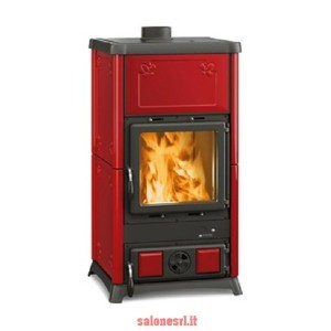 STUFA A LEGNA FEDORA 9,6kw BORDEAUX NORDICA EXTRAFLAME RISCALDAMENTO CASA
