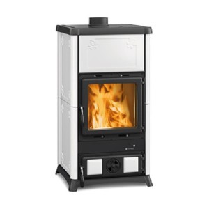 STUFA A LEGNA FEDORA 9,6kw 238m³ BIANCA RISCALDAMENTO CASA BASSE EMISSIONI