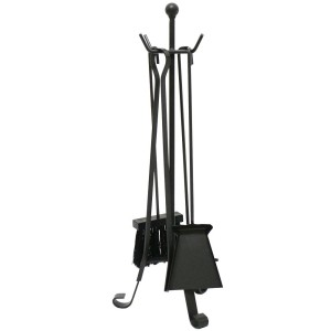 SET ATTREZZI CAMINO ACCIAIO VERNICIATO MoD.TERMINIO