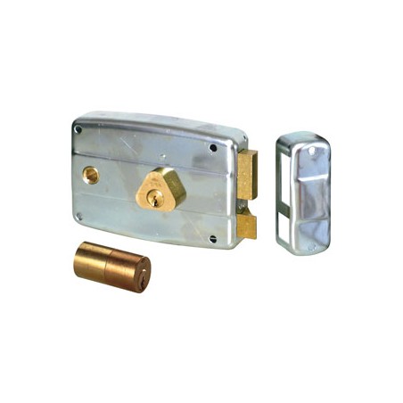 Cisa SERRATURA FERRO APPL. 2M+S CIL/INT. ZINCATA Art. 50571 E.60 Sx