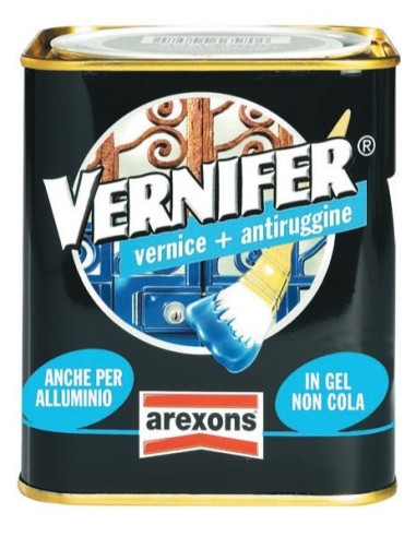 SMALTO GEL SATINATO VERNIFER AREXONS PER FERRO ANCHE CON RUGGINE E ALLUMINIO,LT.0,750