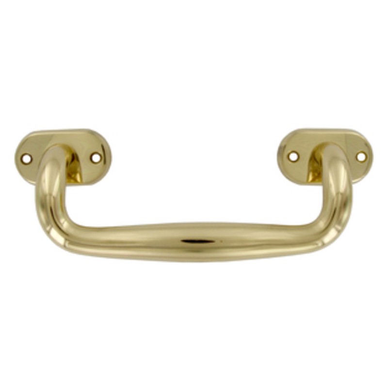 Maniglione in ottone. Lunghezza 24 cm Finitura oro lucido verniciato Maniglione in ottone. Lunghezza 24 cm Finitura oro lucido verniciato