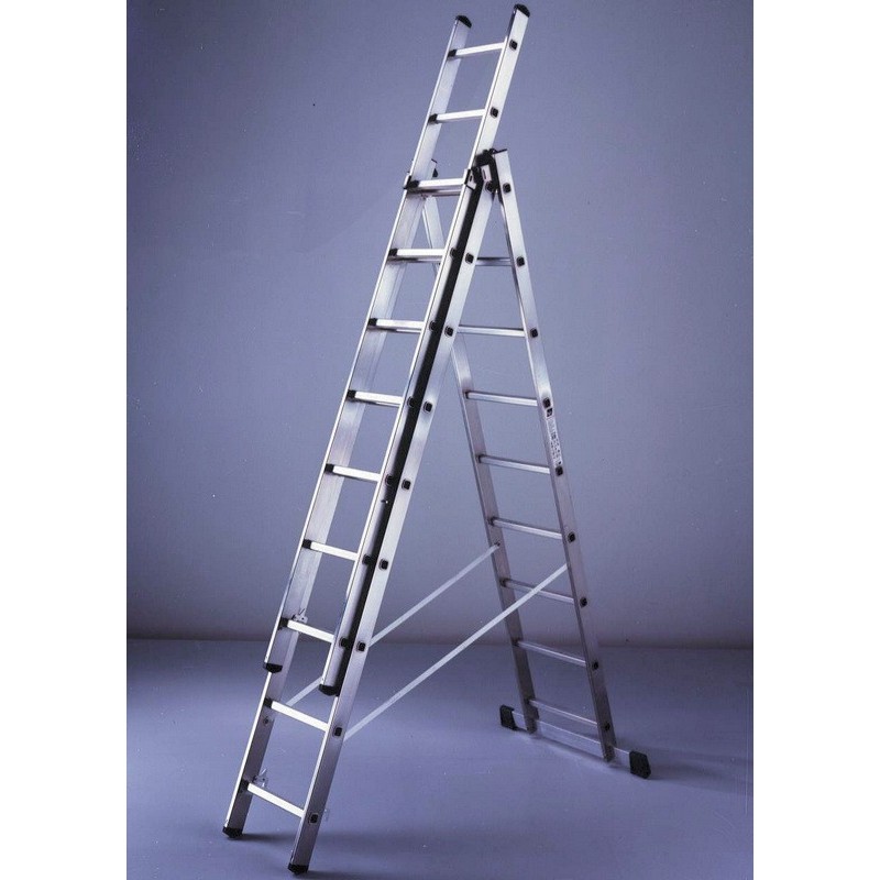 SCALA COMBINATA IN ALLUMINIO A 3 ELEMENTI 7 GRADINI 198/420 CM. SCALA COMBINATA IN ALLUMINIO A 3 ELEMENTI 7 GRADINI 198/420 CM.