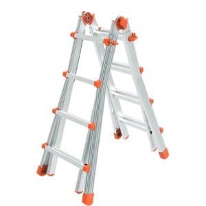SCALA IN ALLUMINIO TELESCOPICA MULTIUSO GR.4+4 MT.4,10