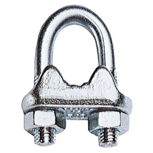 MORSETTO 5PZ. PER FUNE ACCIAIO MM.8  - 5/16 ROBUR