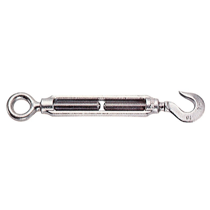 TENDITORE CON OCCHIOLO E GANCIO IN ACCIAIO ZINCATO PER FUNE DA MM.16- 5/8 ROBUR TENDITORE CON OCCHIOLO E GANCIO IN ACCIAIO ZINCATO PER FUNE DA MM.16- 5/8 ROBUR