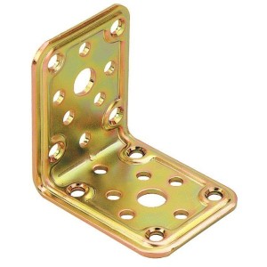 PIASTRA ACCIAIO ANGOLARE 25 PZ.PER FISSAGGIO TRAVI LEGNO  50X80X80