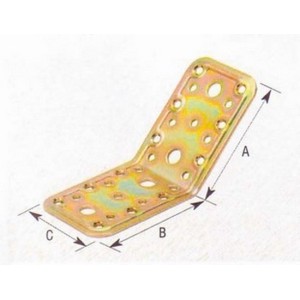 PIASTRA ACCIAIO ANGOLARE 135 GRADI 25 PZ.PER FISSAGGIO TRAVI LEGNO  65X90X90
