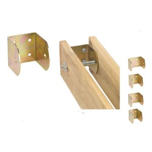 PIASTRA SUPPORTO A PARETE 10 PZ. PER FISSAGGIO TRAVI LEGNO MM.100 USO INTERNO