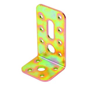 PIASTRA ACCIAIO ANGOLARE 10PZ. REGOLABILE PER FISSAGGIO TRAVI LEGNO 90X45X50