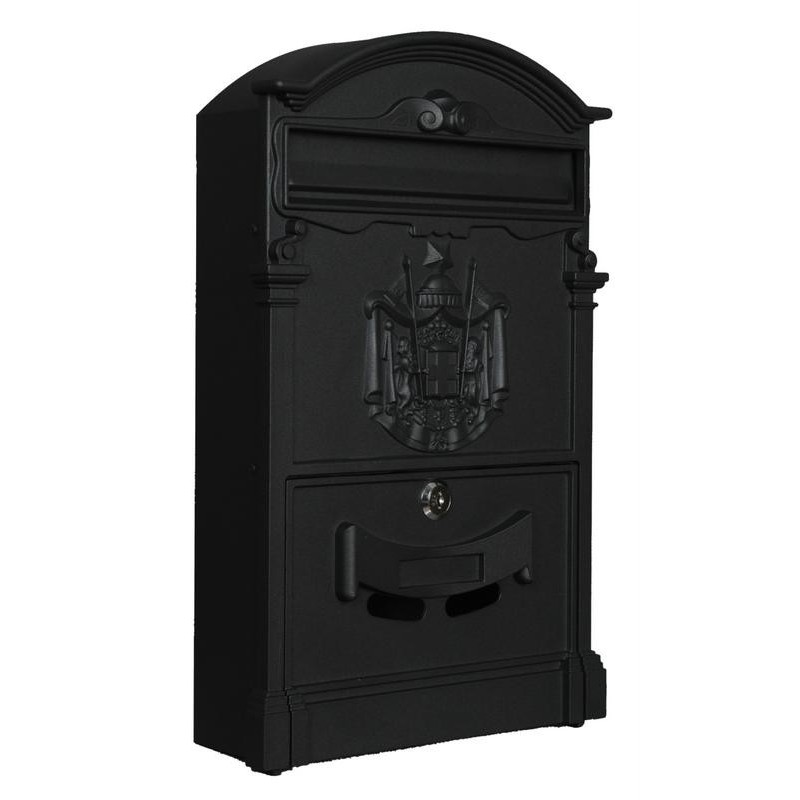 CASSETTA POSTALE 260X90X410H NERA ALLUMINIO PRESSOFUSO CASSETTA POSTALE 260X90X410H NERA ALLUMINIO PRESSOFUSO