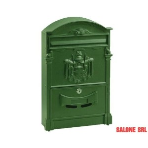 CASSETTA POSTALE 260X90X410H VERDE ALLUMINIO PRESSOFUSO